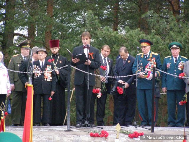 Праздничное шествие и церемония возложения венков.  9 мая 2010 Сестрорецк.