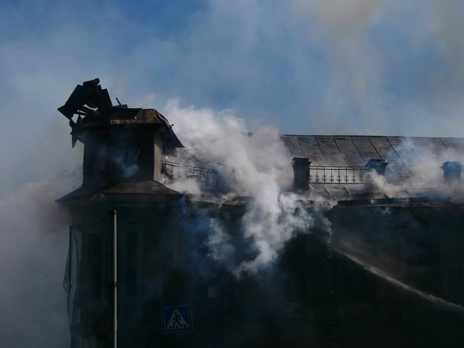 Пожар на ул.Володарского, д. 5а