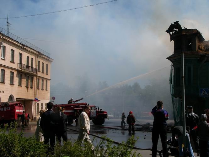 Пожар на ул.Володарского, д. 5а