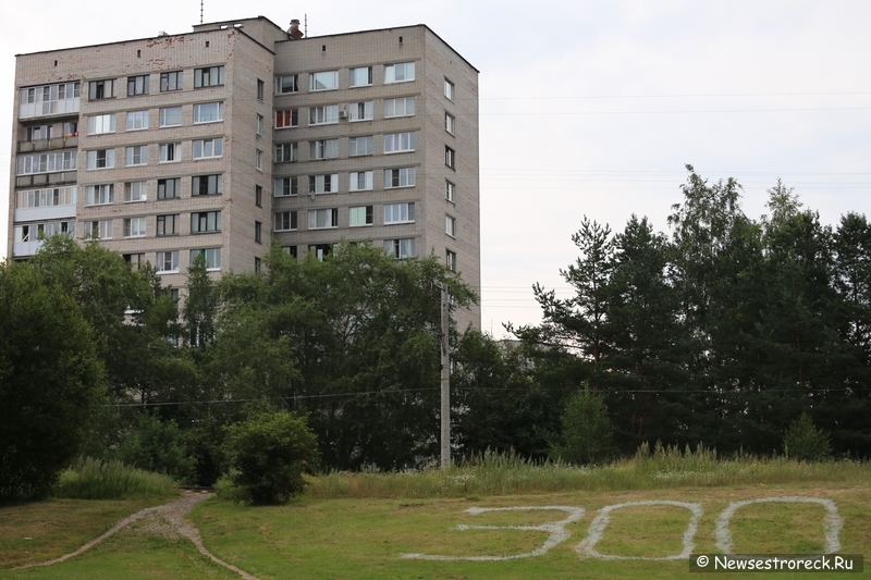 У железнодорожного моста появилась надпись "300" У железнодорожного моста появилась надпись "300"