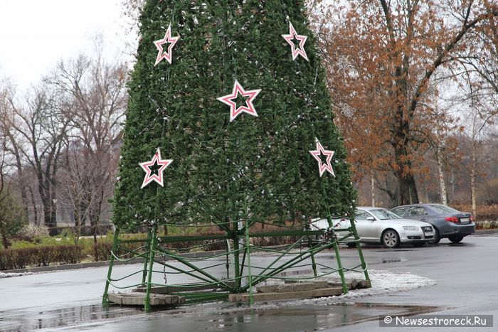 В Сестрорецке ставят новогодние ёлки В Сестрорецке ставят новогодние ёлки